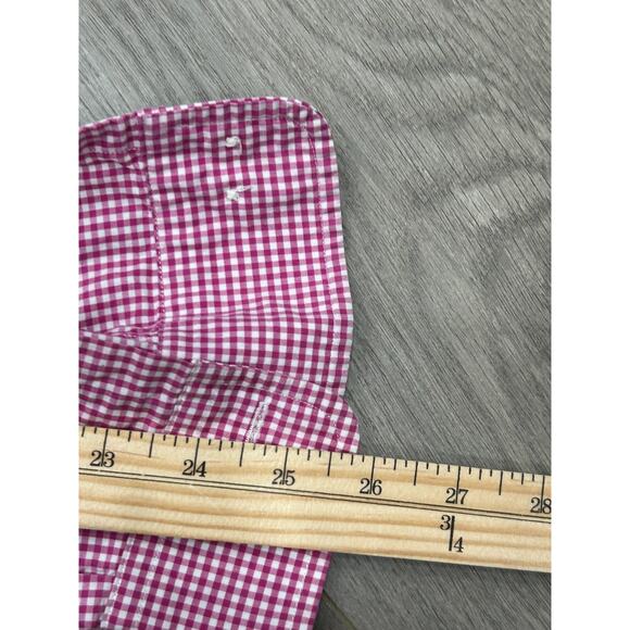Ralph Lauren Mens Pink Gingham Classic Fit Pony Logo Button Down Shirt Size 16L - Picture 8 of 8